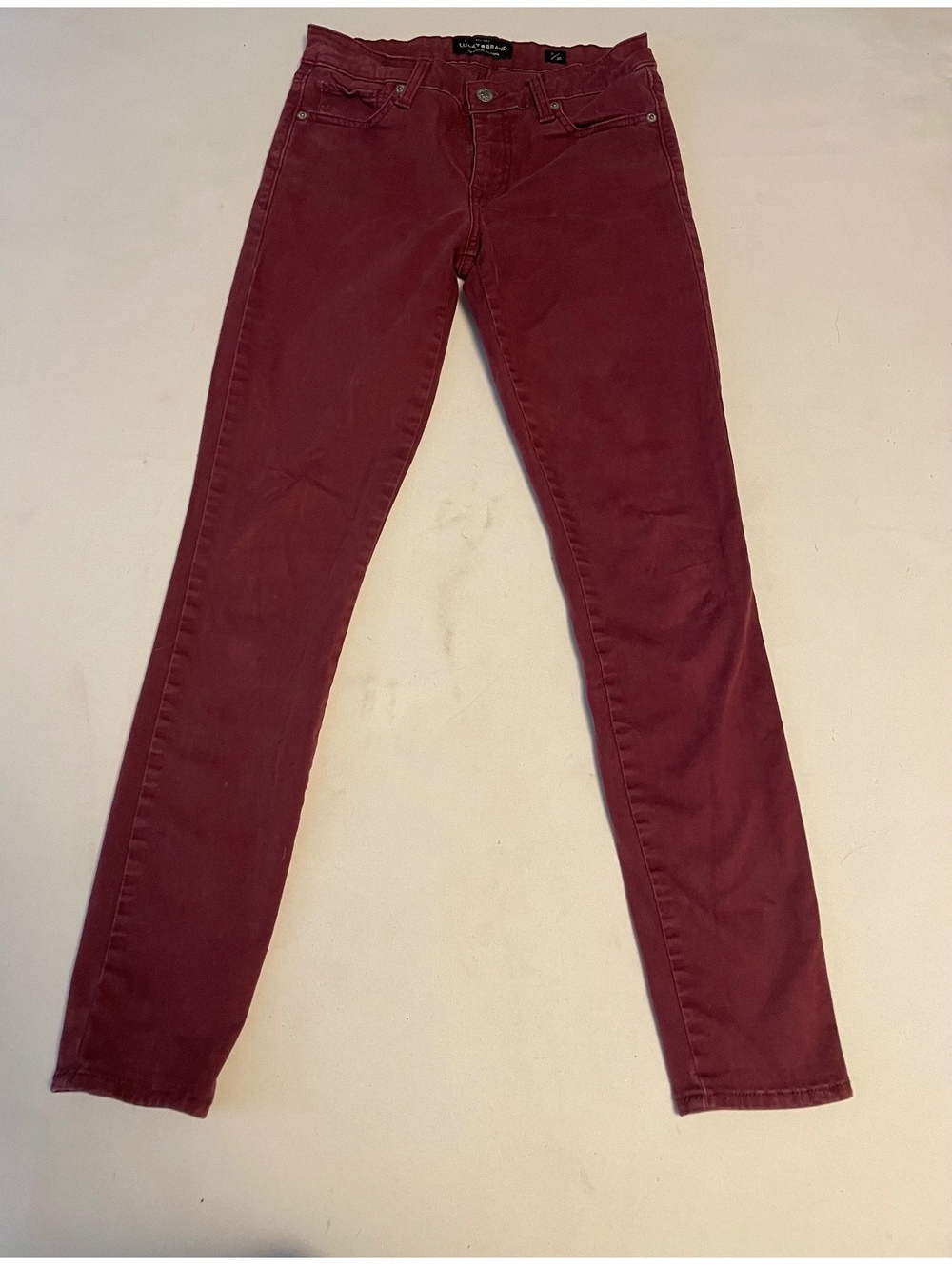 Lucky Brand Ava Legging Burgundy Skinny Jeans Size 2/26